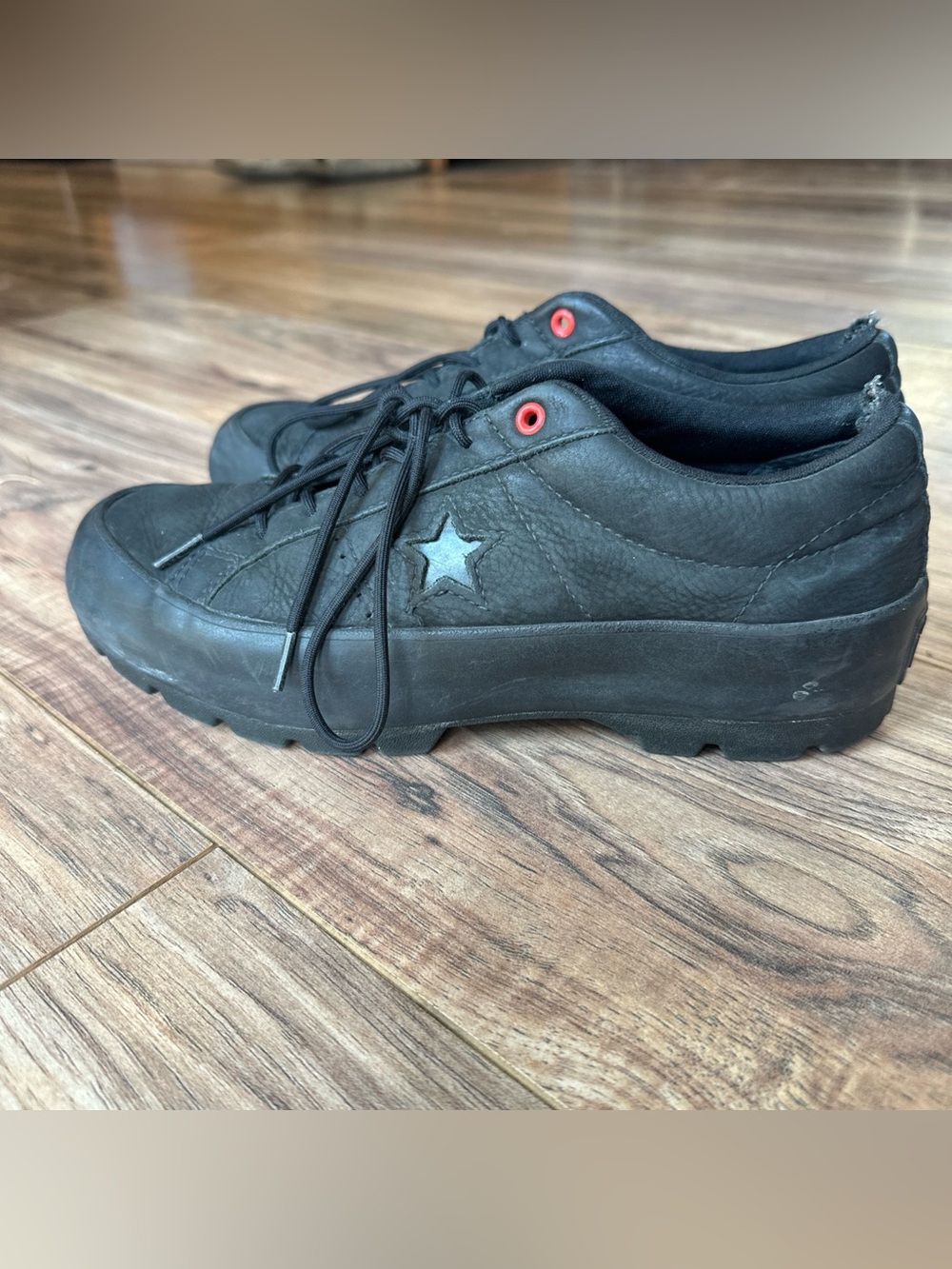 Converse One Star Lugged Low Top All Black Women’s Size 7 US HTF